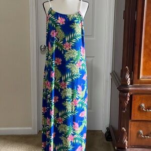 Blue Floral Maxi Dress